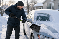 Vente directe usine : Pelle à neige pour voiture à long manche, grattoir à glace à tête plate pour le nettoyage, idéal pour l'extérieur en hiver