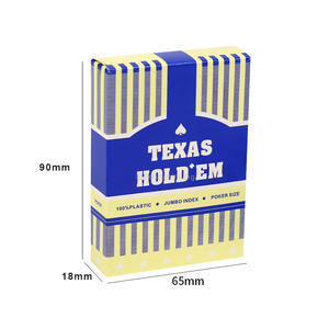 Impresión de Naipes de Plástico Personalizados, Juego de Cartas de 63*88 mm, Impermeables, para Casino, Juego de Póquer - Product Image 2