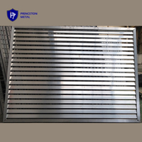 Panneaux de clôture horizontaux en alliage d'aluminium décoratifs pour l'extérieur PRINCETON METAL, volets d'intimité, ventilation pour fenêtres
