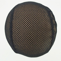Capuchon en maille noir à grand trou, produit de qualité pour la fabrication de perruques avec bande élastique, bonnet à cheveux