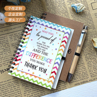 Carnet de Gratitude A6 en Papier Kraft Magnétique à Spirale, 100 Feuilles, Vente Chaude en Gros