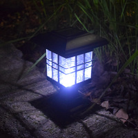 Lampe solaire extérieure pour poteau, étanche, lampe à pilier, lumière LED solaire pour pelouse, jardin, cour