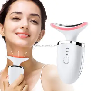 New trends face lifting neck beauty rf led ems photon device skin care device electric anti-wrinkle facial neck massage machine