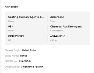Huile de paraffine chlorée de qualité supérieure en gros, additif de qualité industrielle pour le traitement du gel de silice et des revêtements - Product Image 6