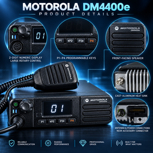 <span class=keywords><strong>Radio</strong></span> mobile Motorola DM4400e XiR M8620i XPR5350e DGM5000e VHF UHF numérique DMR bidirectionnelle pour le transport, l'entrepôt et la flotte - Product Image 2