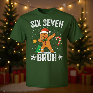 Maglietta natalizia Gingerbread Retro Dance per adulti, unisex, girocollo, stampa digitale - Product Image 4