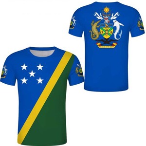 เสื้อยืดลายโพลินีเซียน หมู่เกาะโซโลมอน สีธงชาติ พร้อมลวดลายแบบดั้งเดิม แขนสั้น เหมาะสำหรับใส่ในงานปาร์ตี้ช่วงฤดูร้อน สำหรับผู้ชาย - Product Image 4