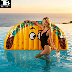 Bateau gonflable amusant en forme de taco, en vinyle durable, pour se baigner sur l'eau, idéal pour les fêtes en <span class=keywords><strong>piscine</strong></span> en plein air - Product Image 5