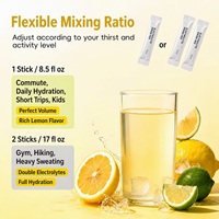 Poudre d'électrolytes hydratante au citron pour adultes, marque privée, certifiée ISO, GMP, HALAL, HACCP
