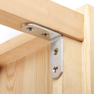 JINNATE Stainless Steel Angle Bracket 90 Degree L-Shaped Shelf Support Table Chair Connector Durable Metal Bracket - Product Image 4