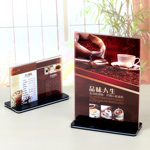 Bảng Hiệu Sàn Giấy Acrylic Trong Suốt Giá Trưng Bày Ký Tự Tùy Chỉnh Giá Trưng Bày Bảng Hiệu Áp Phích <span class=keywords><strong>Menu</strong></span> Nhựa Đứng Với Đế Màu Đen - Product Image 5