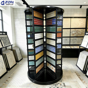 Étagère rotative sur pied en métal pour l'affichage de mosaïques de salle de bain, échantillons de carreaux en porcelaine <span class=keywords><strong>et</strong></span> en céramique, marbre, quartz - Product Image 1