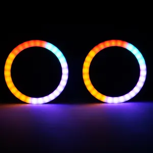 Auto peças 7 polegada led farol angel eyes halo ring 7 ''farol com âmbar turn signal para Jeep Wrangler JK