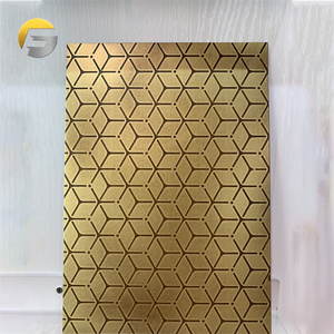 V3122 스테인리스 스틸 판금 장식용 에칭 황동 판 - Product Image 2