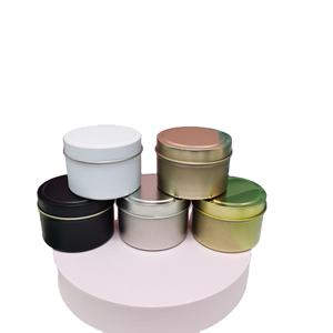 2 Unzen Deep Metal Dosen Box mit Deckel Kerzen behälter 2 Unzen 4 Unzen 6 Unzen 8 Unzen Kerzen wachs Blechdose Zinn Kerze benutzer definierte Box - Product Image 5