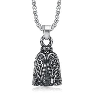 Yunnique – collier avec pendentif en forme d'ailes d'ange en acier inoxydable, bijoux à la mode unisexes - Product Image 4