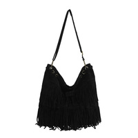 Sacs en gros directement de l'usine, sacs en daim pour femmes, sac à bandoulière minimaliste pour femmes, sac à franges de créateur