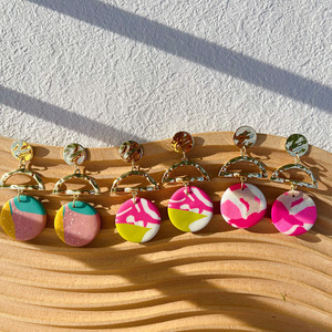 <span class=keywords><strong>Orecchini</strong></span> Geometrici Colorati in Oro per Donne, <span class=keywords><strong>Orecchini</strong></span> a Perno Rotondi in <span class=keywords><strong>Argilla</strong></span> <span class=keywords><strong>Polimerica</strong></span> - Product Image 3