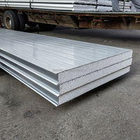 Panel Sandwich Eps pabrik inti busa Eps tahan api panel Sandwich terisolasi 50 Mm dinding untuk bahan konstruksi ruang dingin