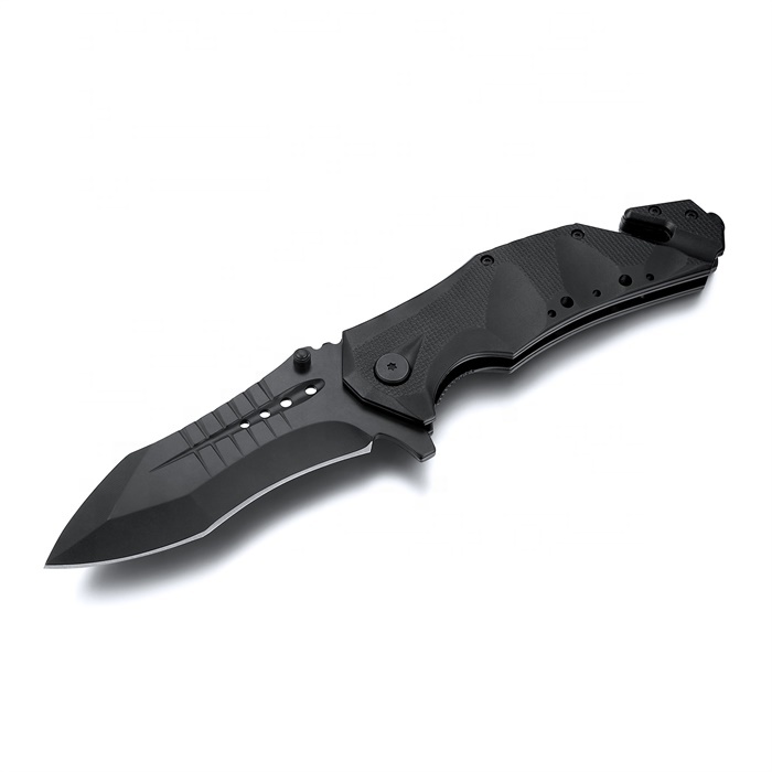 Pocket Knife with Belt Cutter and Glass Breaker Popular Multi Folding OEM Customized Steel Stainless Camping Logo Style Handle