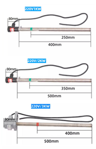 Elemento Calefactor Industrial Resistente a Ácidos y Álcalis, Calentador de Inmersión de Titanio para Químicos de Galvanoplastia - Product Image 3