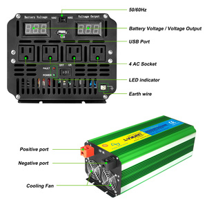 <span class=keywords><strong>Lvyuan</strong></span> <span class=keywords><strong>4000W</strong></span> 8000W Onduleur à onde sinusoïdale pure basse fréquence 12V 24V à 110V 220V AC Onduleur solaire pour l'industrie - Product Image 2