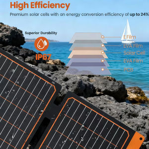 Panel Solar Monocristalino de Silicio de Alto Rendimiento de 60W, Impermeable, Diseño Plegable Avanzado, Eficiencia >22.3%, Negro, Maximiza - Product Image 3