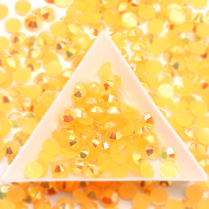 Plus de 1000 couleurs prêtes à être expédiées, 2 mm-6 mm, emballage personnalisé, couleur <span class=keywords><strong>orange</strong></span>, strass en résine AB en vrac - Product Image 2