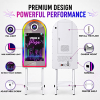 Miroir Photo Booth à Livraison Rapide avec Écran Tactile 32 Pouces et Mini PC Intégré – Machine Photobooth Magique pour Selfie