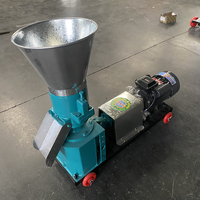 Machine à granulés d'aliments pour animaux, compacte, à moteur électrique, corps métallique, facile à utiliser, gain de place, pour la production d'aliments pour bétail, moutons et chèvres.