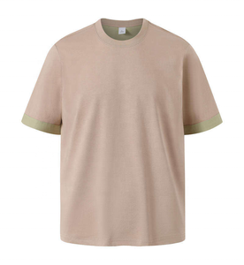 <span class=keywords><strong>T</strong></span>-shirt personnalisé en coton vierge 240 g/m² pour homme, col rond, design bicolore - Product Image 3