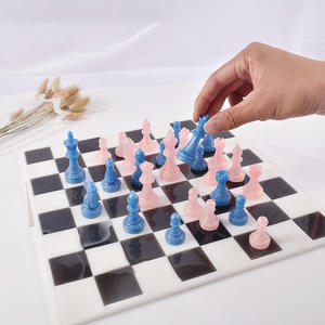Jeux d'échecs en résine, moules en silicone pour échecs en cristal époxy pour enfants, adultes, famille, pour <span class=keywords><strong>faire</strong></span> de l'artisanat artistique, jeux de société pour les fêtes de famille - Product Image 6
