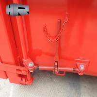 Bacs à déchets Roro en acier robuste avec système de levage par crochet, bac à déchets mobile pour travaux de construction industrielle, démolition, déchets commerciaux