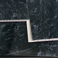 Offre Spéciale britannique Imperméable Noir Marbre PVC Carrelage de Plafond pour Mur Humide Salle de Bain Douche Panneau Mural Revêtement Planche Conseil