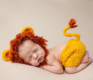 Disfraz de León para bebé recién nacido, modelo de punto para fotografía, con tailer, amazon, superventas, popular, <span class=keywords><strong>2</strong></span> piezas - Product Image 2