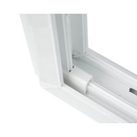 Ventana Corredera de PVC UPVC de Ahorro Energético, Doble Vidrio, Insonorizada e Impermeable, para Casa, Villa o Proyecto