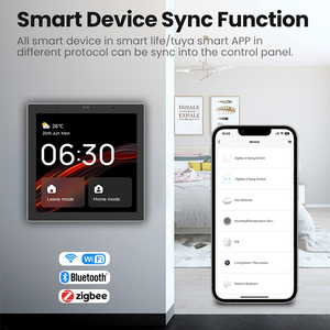 Moes 2024 New tuya cuộc sống thông minh 3.5 inch màn hình cảm ứng Wifi tường chuyển đổi 3 gang BLE lưới cảnh Bảng điều chỉnh 10A Max điều khiển từ xa thiết bị chuyển mạch - Product Image 5