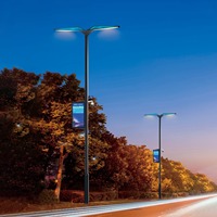Farola Inteligente con Cámara CCTV para Exteriores, Poste Multifuncional con WiFi y Estación Meteorológica para Ciudades Inteligentes
