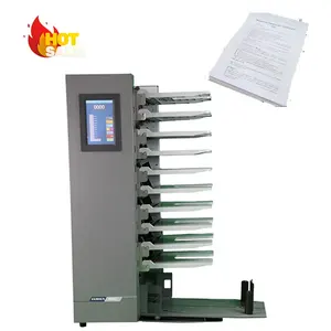 Automatic Paper Sheet Collator Collating Stitching Machine With Booklet Maker And Trimmer