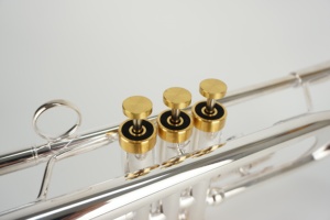 Trompeta Profesional BB de 3 Válvulas con Cuerpo de Latón Niquelado, Estilo Americano, Teclado de Agua <span class=keywords><strong>Amado</strong></span> más Pesado, Logotipo y Estuche Personalizables - Product Image 3