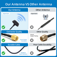 Antenne FPV omnidirectionnelle 5.8G à gain élevé, en ABS durable, pour quadricoptère de course, transmission vidéo 5700-5950MHz