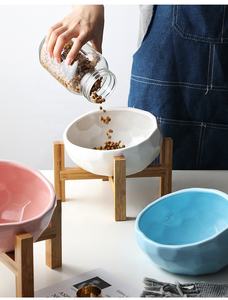 Trasporto di goccia bocca forniture per animali domestici piede alto in ceramica protezione per piatti lenti spina dorsale ciotola per acqua ciotola per <span class=keywords><strong>gatti</strong></span> piatto per alimenti ciotola per alimenti per <span class=keywords><strong>gatti</strong></span> - Product Image 5