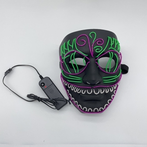 Máscara <span class=keywords><strong>de</strong></span> PVC con Luces LED <span class=keywords><strong>de</strong></span> Neón para Halloween, Terrorífica, para Fiestas <span class=keywords><strong>de</strong></span> <span class=keywords><strong>la</strong></span> <span class=keywords><strong>Purga</strong></span>, Disfraces <span class=keywords><strong>de</strong></span> Cosplay - Product Image 6