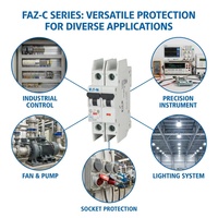   Disjoncteur miniature Moeller FAZ Series FAZ-C10/2-NA 10A 2P 480V Courbe C CE CCC ISO pour l'automatisation industrielle