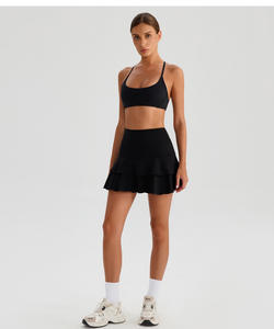 Conjunto Deportivo de Dos Piezas para Mujer, Top Deportivo con Tirantes y Falda de Tenis con Volantes, Transpirable, para Yoga, Running y Actividades al Aire Libre - Product Image 5