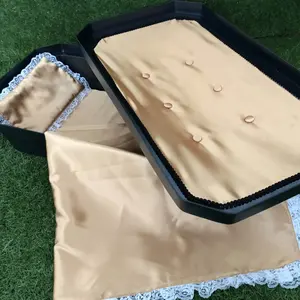 XZR-PET-08中国工厂生产宠物棺材缎面衬里床垫和宠物枕头缎面毯子棺材内饰