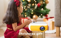 Mini proyector LCD Multimedia de fábrica portátil 1800 lúmenes 13-100 pulgadas regalo de feliz cumpleaños pequeña sala de cine en casa logotipo personalizado