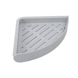 Étagère de salle de bain créative en plastique triangulaire à fixer au mur sans perçage, style nordique bleu rose, pour rangement - Product Image 2