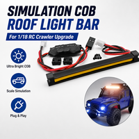 Barre lumineuse de toit 1/18 RC Crawler, projecteur LED COB de simulation pour mini-camion, accessoires de décoration et de mise à niveau du châssis