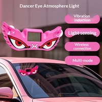 Nouveau modèle 2026 : Éclairage LED solaire « Œil de Diable » en ABS, installation par ventouse, éclairage d'ambiance créatif pour voiture